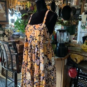 NEW~FREE PEOPLE Park Slope Floral Maxi Dress